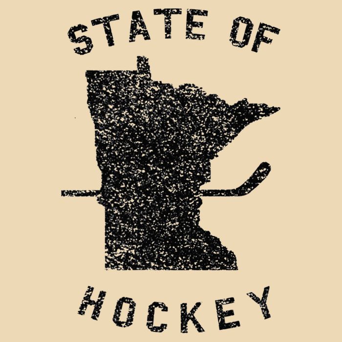 State Of Hockey Minnesota Drawstring Bag