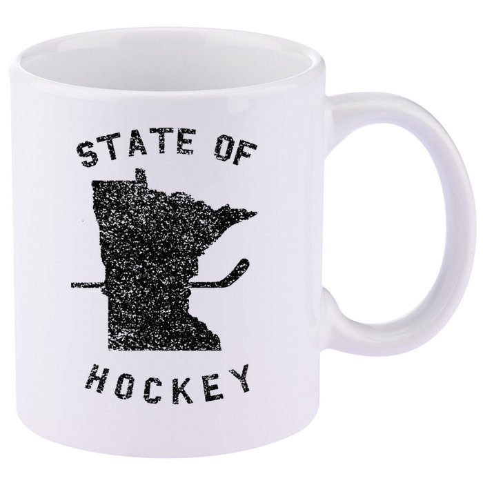 State Of Hockey Minnesota 11oz C Handle Ceramic Mug