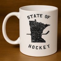 State Of Hockey Minnesota 11oz C Handle Ceramic Mug