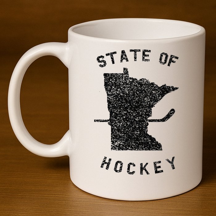 State Of Hockey Minnesota 11oz C Handle Ceramic Mug