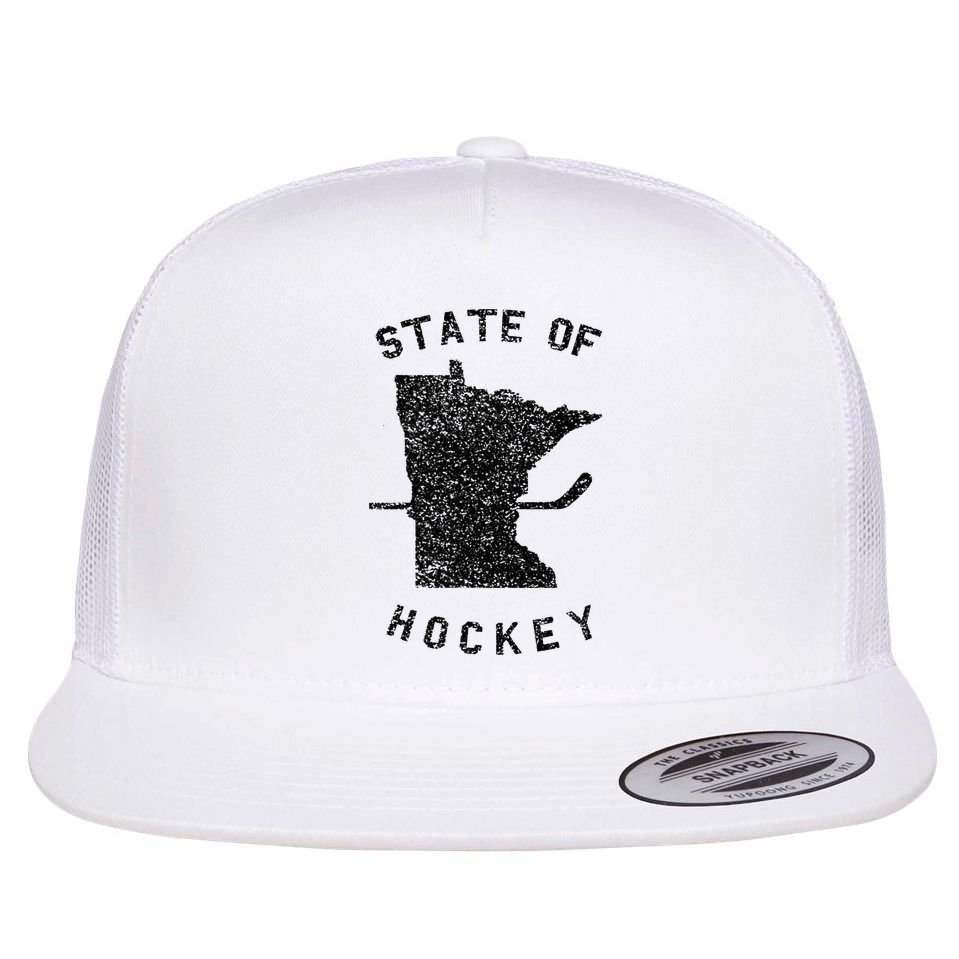 State Of Hockey Minnesota Flat Bill Trucker Hat