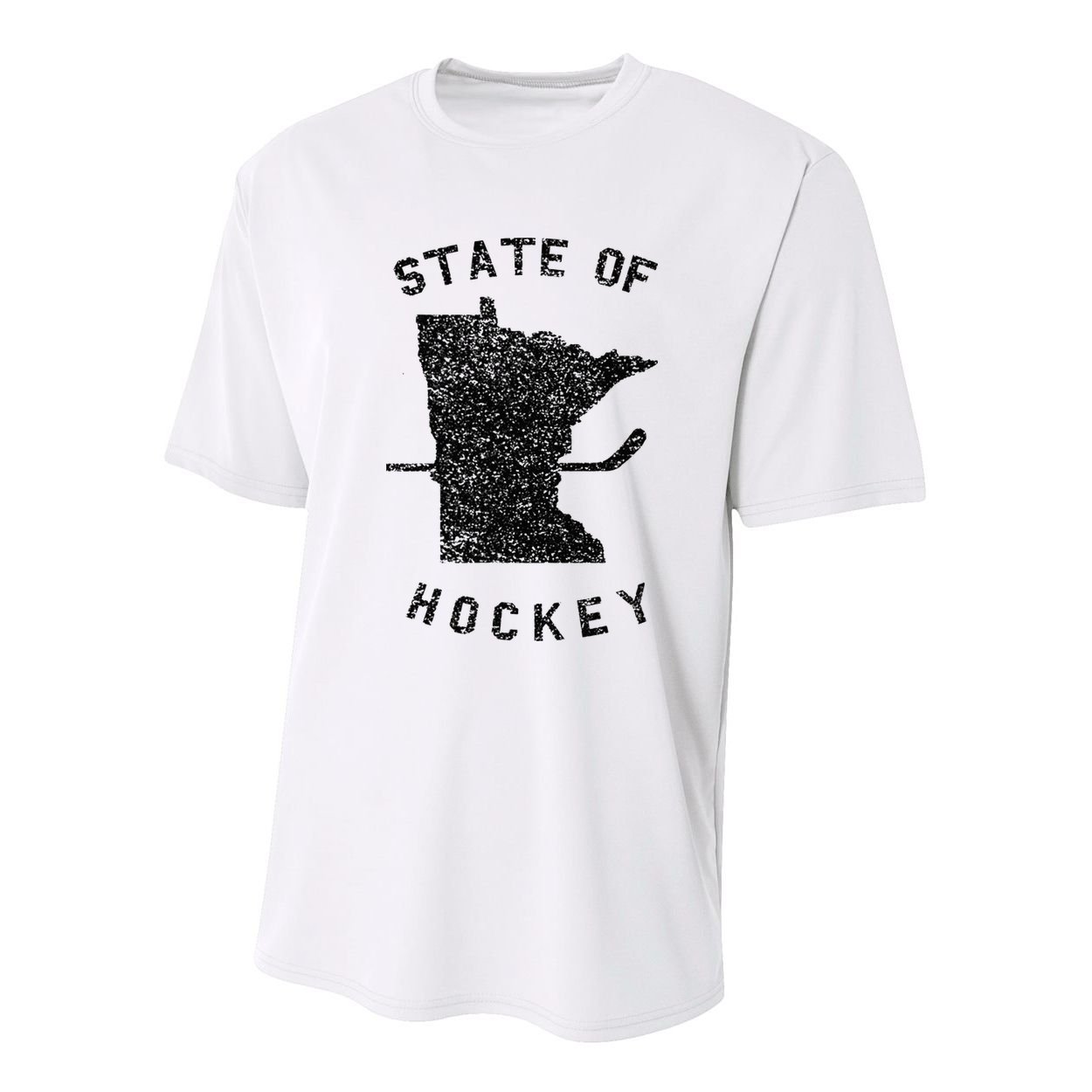 State Of Hockey Minnesota Youth Performance Sprint T-Shirt