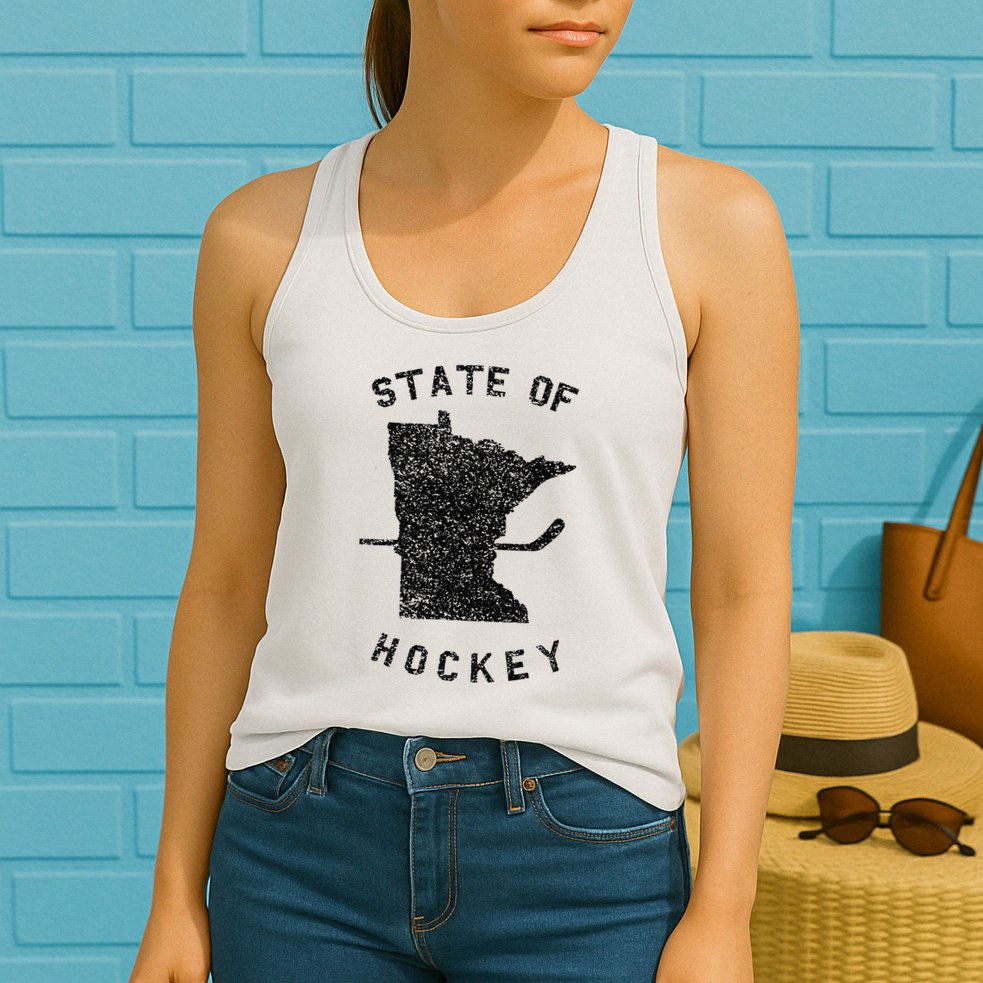 State Of Hockey Minnesota Womens Tank Top