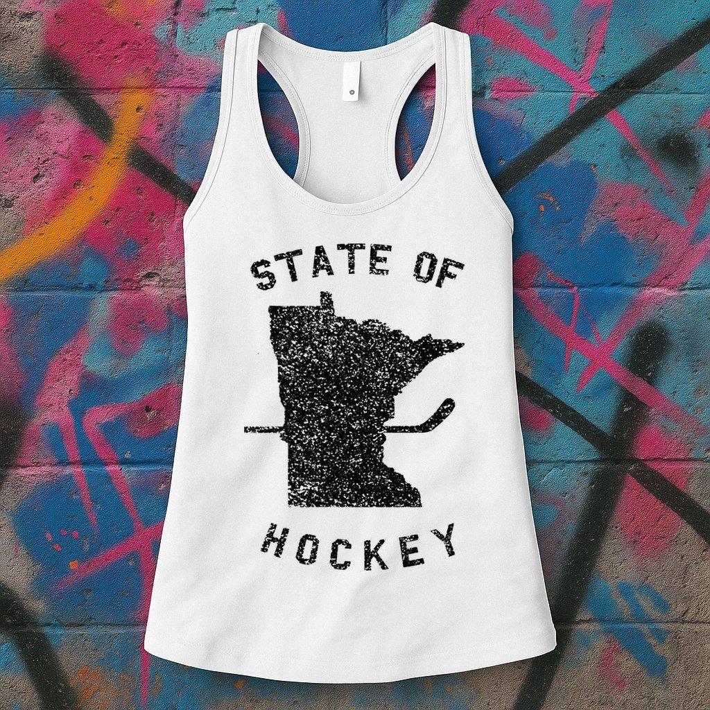 State Of Hockey Minnesota Womens Tank Top