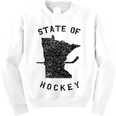 State Of Hockey Minnesota Kids Sweatshirt