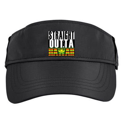 Straight Outta Hawaii Flag By Hawaii Nei All Day Gift Adult Drive Performance Visor