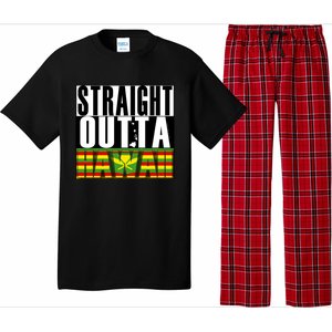 Straight Outta Hawaii Flag By Hawaii Nei All Day Gift Pajama Set