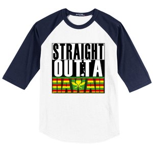 Straight Outta Hawaii Flag By Hawaii Nei All Day Gift Baseball Sleeve Shirt