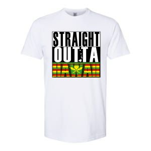 Straight Outta Hawaii Flag By Hawaii Nei All Day Gift Softstyle CVC T-Shirt