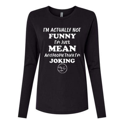 Sarcasm Office Humor IM Actually Not Womens Cotton Relaxed Long Sleeve T-Shirt