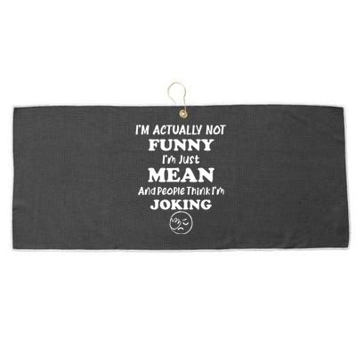 Sarcasm Office Humor IM Actually Not Large Microfiber Waffle Golf Towel