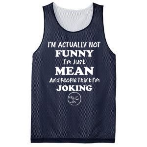 Sarcasm Office Humor IM Actually Not Mesh Reversible Basketball Jersey Tank