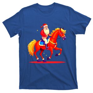 Santa On Horseback A Perfect Festive Christmas Xmas Graphic Cute Gift T-Shirt