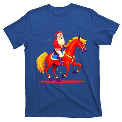 Santa On Horseback A Perfect Festive Christmas Xmas Graphic Cute Gift T-Shirt