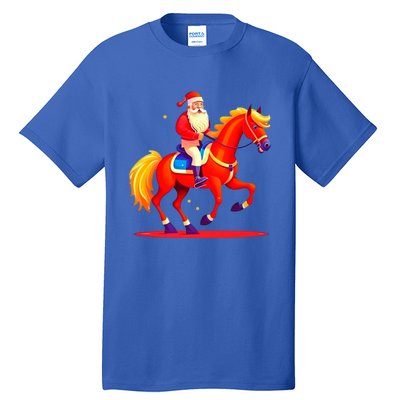 Santa On Horseback A Perfect Festive Christmas Xmas Graphic Cute Gift Tall T-Shirt