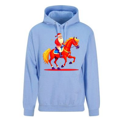 Santa On Horseback A Perfect Festive Christmas Xmas Graphic Cute Gift Unisex Surf Hoodie