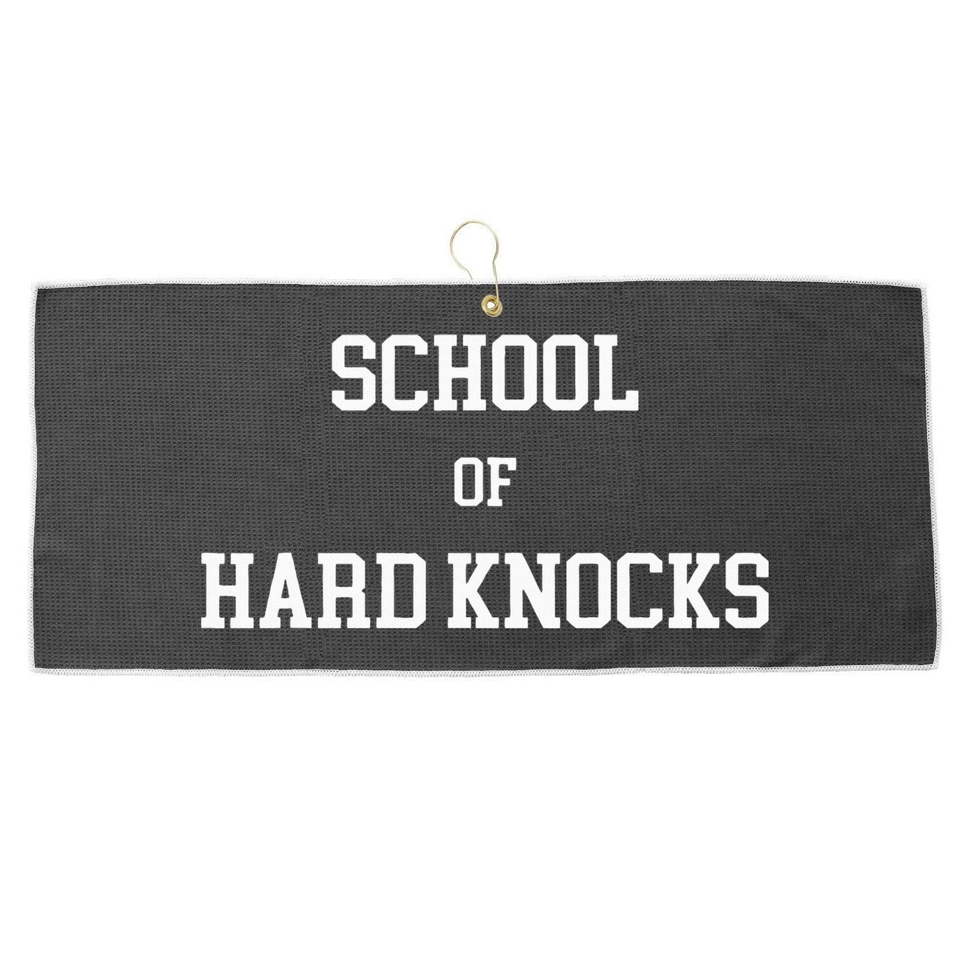 School Of Hard Knocks Large Microfiber Waffle Golf Towel