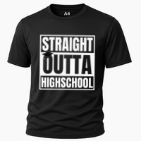 Straight Outta Highschool Graduation First Day Of School Cooling Performance Crew T-Shirt