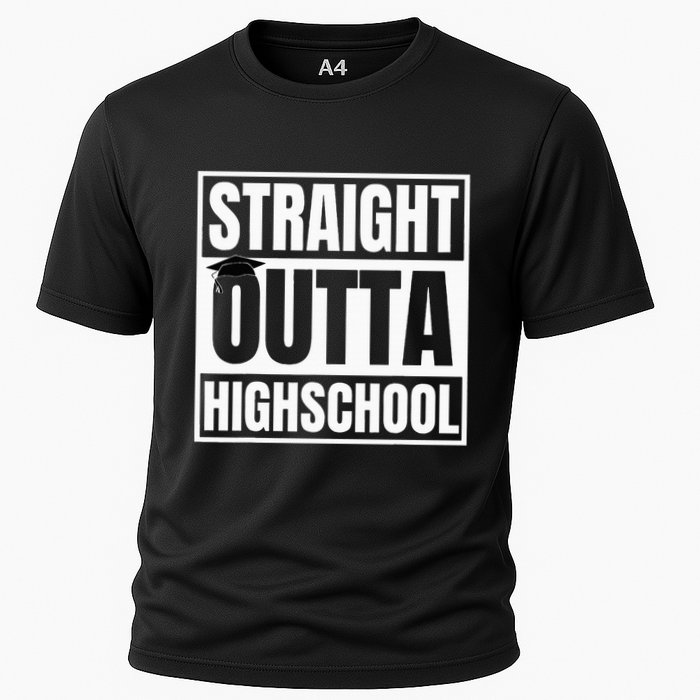 Straight Outta Highschool Graduation First Day Of School Cooling Performance Crew T-Shirt