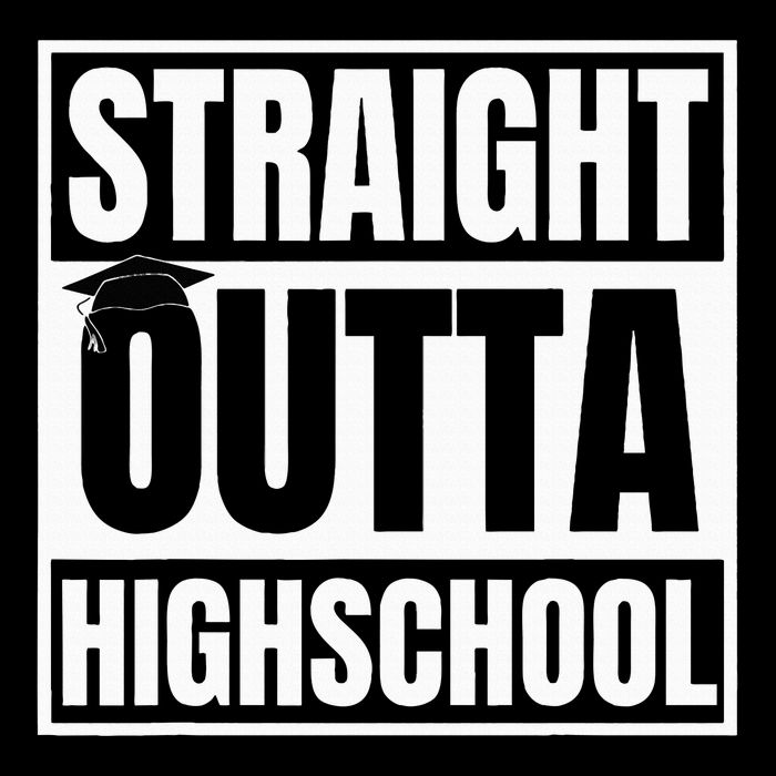 Straight Outta Highschool Graduation First Day Of School Cooling Performance Crew T-Shirt