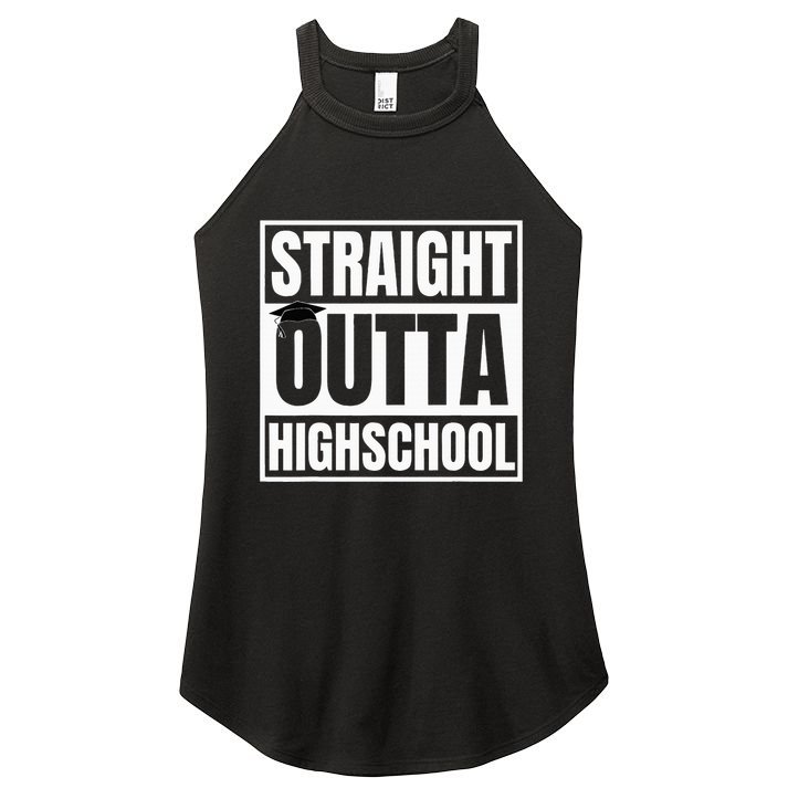 Straight Outta Highschool Graduation First Day Of School Women's Perfect Tri Rocker Tank