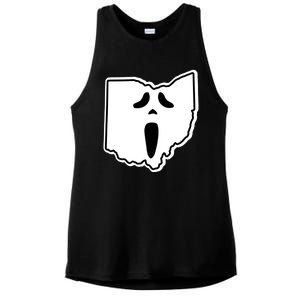 Scream Ohio Halloween Ladies PosiCharge Tri-Blend Wicking Tank