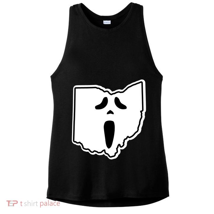 Scream Ohio Halloween Ladies PosiCharge Tri-Blend Wicking Tank
