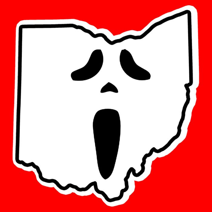 Scream Ohio Halloween Flat Bill Trucker Hat