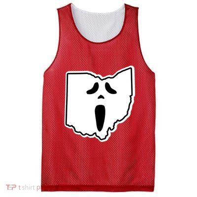 Scream Ohio Halloween Mesh Reversible Basketball Jersey Tank
