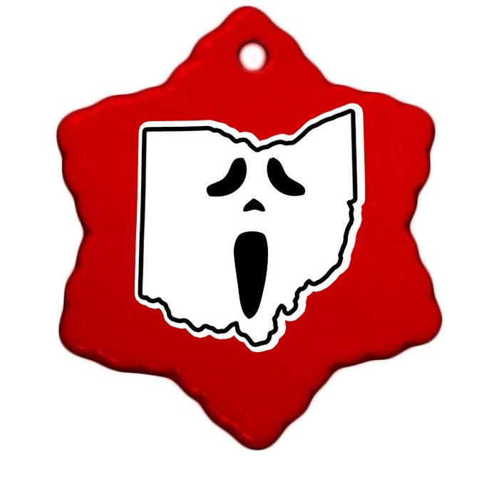 Scream Ohio Halloween Ceramic Star Ornament