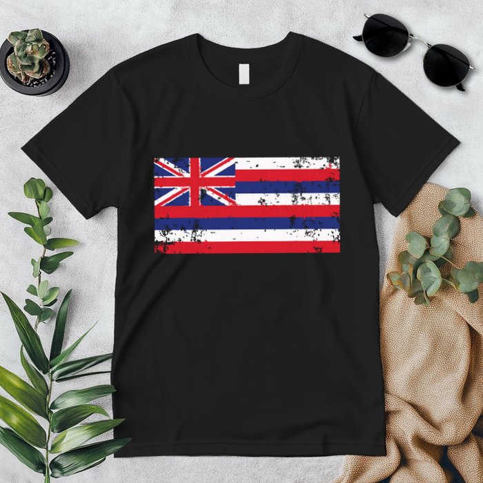 State Of Hawaii Flag Hawaiian Flag Island Hawaii Love Premium T-Shirt