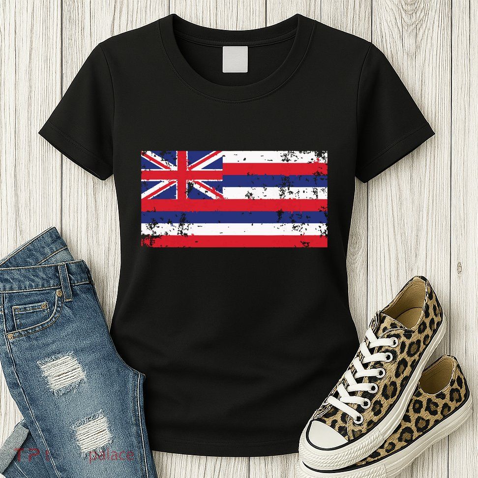 State Of Hawaii Flag Hawaiian Flag Island Hawaii Love Womens T-Shirt