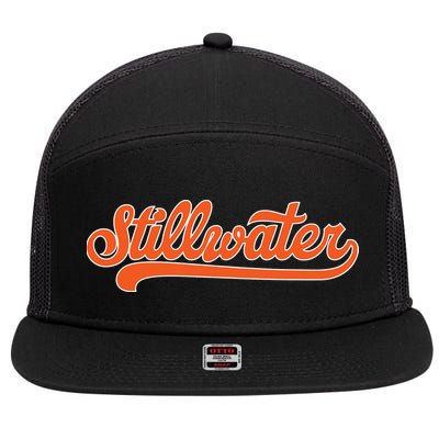 Stillwater Oklahoma Home State 7 Panel Mesh Trucker Snapback Hat