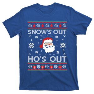 Snows Out Ho Ho Hos Style Christmas Santa Funny Gift T-Shirt