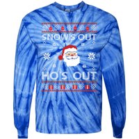 Snows Out Ho Ho Hos Style Christmas Santa Funny Gift Tie-Dye Long Sleeve Shirt