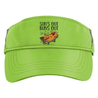 Suns Out Hot Dog Buns Out Funny Sausage Bbq Food Lover Gift Adult Drive Performance Visor