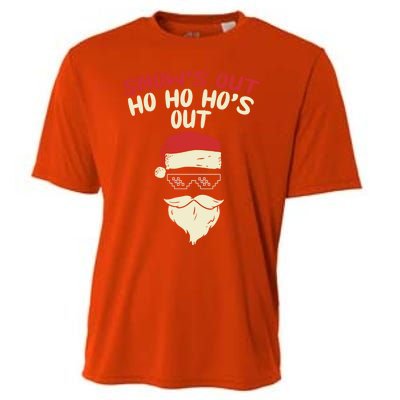 Snows Out Ho Hos Out Christmas Santa Gift Thug Gift Cooling Performance Crew T-Shirt