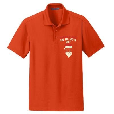 Snows Out Ho Hos Out Christmas Santa Gift Thug Gift Dry Zone Grid Polo