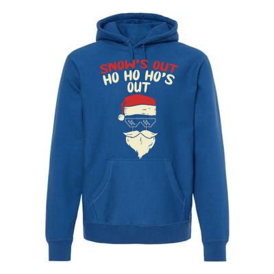 Snows Out Ho Hos Out Christmas Santa Gift Thug Gift Premium Hoodie