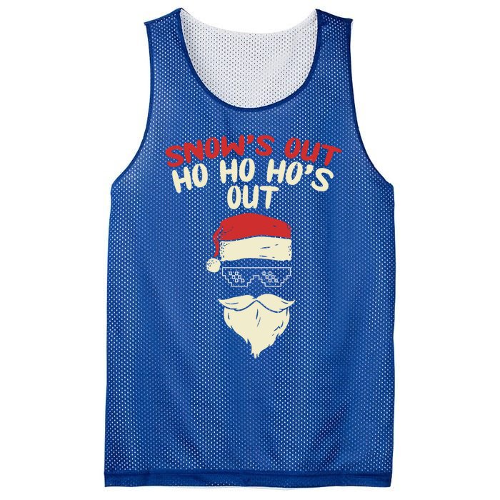 Snows Out Ho Hos Out Christmas Santa Gift Thug Gift Mesh Reversible Basketball Jersey Tank