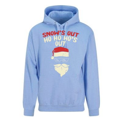 Snows Out Ho Hos Out Christmas Santa Gift Thug Gift Unisex Surf Hoodie