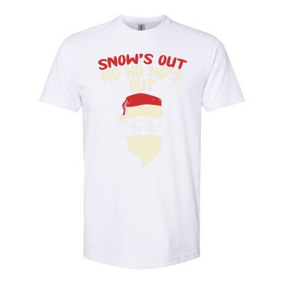 Snows Out Ho Hos Out Christmas Santa Gift Thug Gift Softstyle CVC T-Shirt