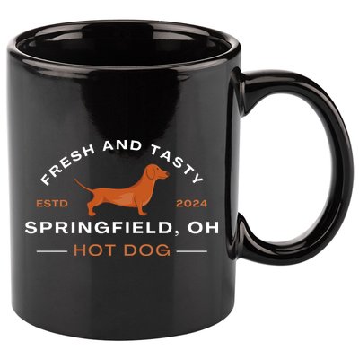 Springfield Ohio Hot Dog 11oz C Handle Ceramic Mug