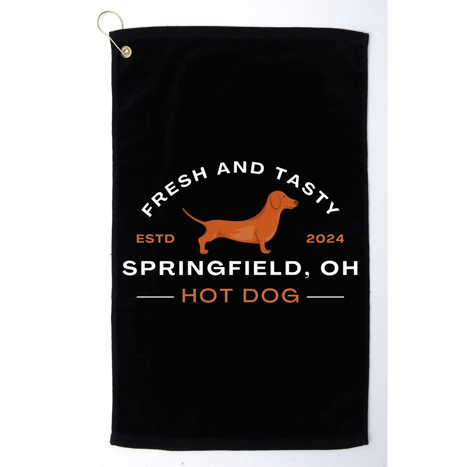 Springfield Ohio Hot Dog Golf Towel