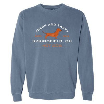 Springfield Ohio Hot Dog Garment-Dyed Sweatshirt