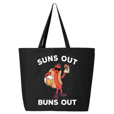 Suns Out Hot Dog Buns Out Funny Sausage Meaningful Gift 25L Jumbo Tote