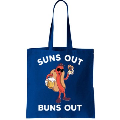 Suns Out Hot Dog Buns Out Funny Sausage Meaningful Gift Tote Bag