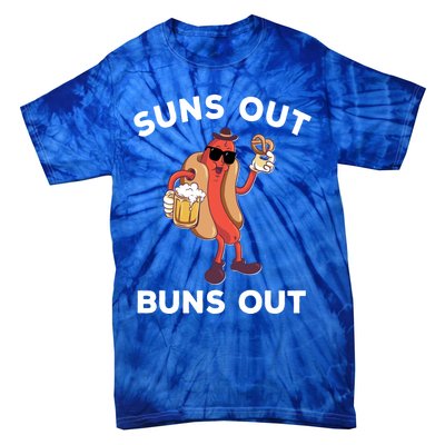 Suns Out Hot Dog Buns Out Funny Sausage Meaningful Gift Tie-Dye T-Shirt