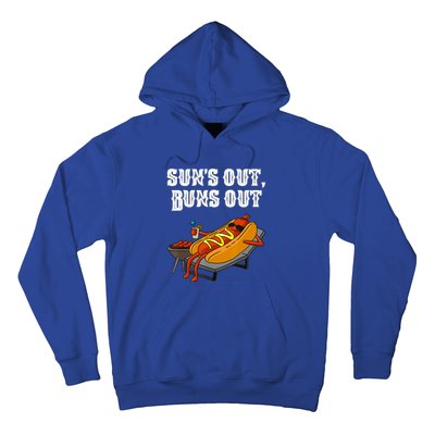 Suns Out Hotdog Buns Out Funny Sausage Bbq Fast Food Punny Gift Hoodie