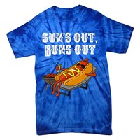 Suns Out Hotdog Buns Out Funny Sausage Bbq Fast Food Punny Gift Tie-Dye T-Shirt